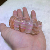 Iron Crystal Quartz Stone Beads Bracelet DIY Jewelry Bangle
