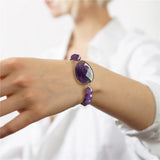 Stone Charm Bracelet - Amethysts Lapis Labradorite Howlite Jewelry