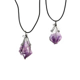 Rough Wire Wrapped Necklace Natural Reiki Healing Crystal Quartz Stone Pendant