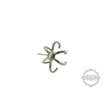 Irregular Stone Prong Claw Settings Earrings 925 Sterling Silver DIY Studs