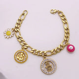 Islamic Baby Bracelet with Hamsa Hand of Fatima Evil Eye
