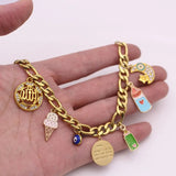 Islamic Muslim Al Qalam Allah Stainless Steel Feeder Baby Bracelets