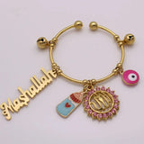 Islamic Turkish Copper Evil Eye Baby Bangles