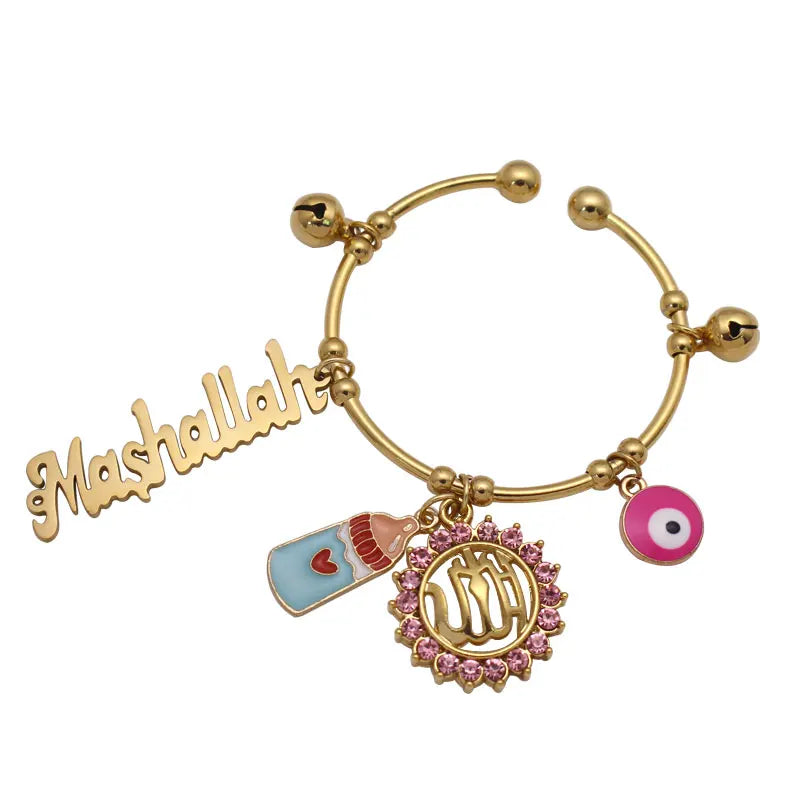 Islamic Turkish Copper Evil Eye Baby Bangles