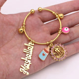 Islamic Turkish Copper Evil Eye Baby Bangles