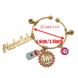 Islamic Turkish Copper Evil Eye Baby Bangles