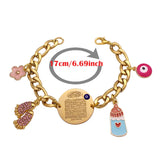 AYATUL KURSI Engraved Evil Eye Stainless Steel Baby Bangles