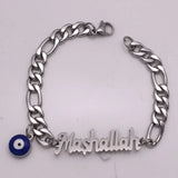 Muslim Evil Eye Stainless Steel Bracelet - Mashallah Turkey Islam