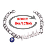 Muslim Evil Eye Stainless Steel Bracelet - Mashallah Turkey Islam