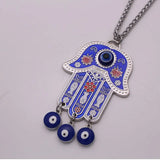 Hamsa Hand of Fatima Pendant Necklace Evil Eye Protection