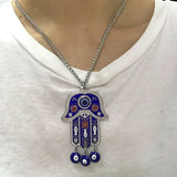Hamsa Hand of Fatima Pendant Necklace Evil Eye Protection