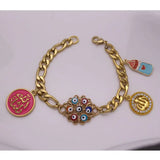 Islamic Turkey Evil Eye Mashallah Stainless Steel Feeder Baby Bracelets