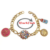 Islamic Turkey Evil Eye Mashallah Stainless Steel Feeder Baby Bracelets