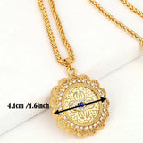 Islamic Evil Eye Crystal Pendant Necklace Drop Accepted