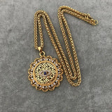 Islamic Evil Eye Crystal Pendant Necklace Drop Accepted