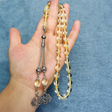 Islamic Prayer Beads Rosary 33 Beads Man's Tasbih Resin with Trabzon Tassel
