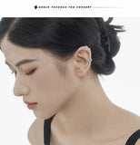 Enamel Ear Bone Clip High-grade Sense Sterling Silver S925