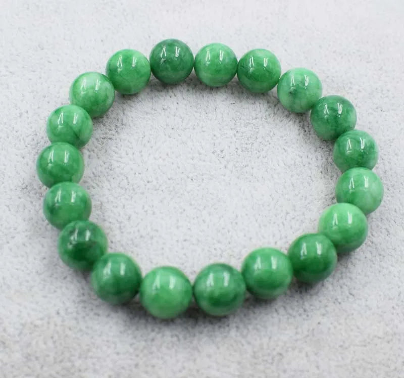 10mm Jade & Lapis Lazuli Bracelet 7.5in
