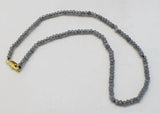 Jade Gray Roundel Faceted Necklace Chocker Beads