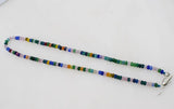 Jade Multicolor Roundel Faceted Necklace 4*2mm Choker Beads Nature Rainbow