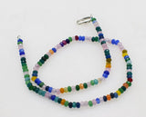 Jade Multicolor Roundel Faceted Necklace 4*2mm Choker Beads Nature Rainbow