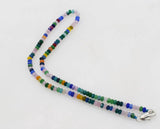 Jade Multicolor Roundel Faceted Necklace 4*2mm Choker Beads Nature Rainbow