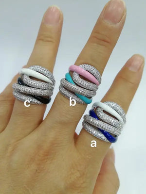3bands Statement Ring for Women Bohemian Beach Jewelry