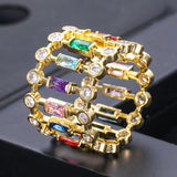 Janekelly Charm Bridal Wedding Rings Sterling Crystal Dubai Jewelry