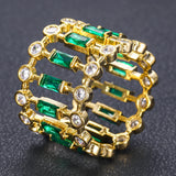 Janekelly Charm Bridal Wedding Rings Sterling Crystal Dubai Jewelry