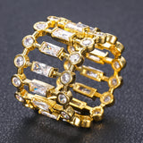 Janekelly Charm Bridal Wedding Rings Sterling Crystal Dubai Jewelry