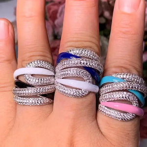 Stackable Ring For Women Wedding Engagement Dubai Punk Bridal Top Finger