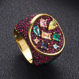 Cubic Zironium Engagement Dubai Naija Bridal Finger Rings Jewelry