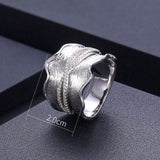 Zirconia Stone Link Chain Bold Rings for Women