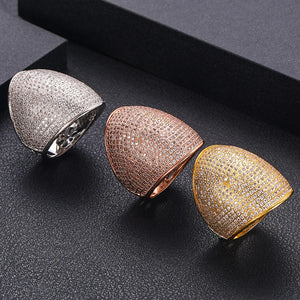 CZ Wedding Rings for Women Bridal Jewelry CZ Femmale Full Finger