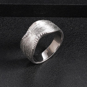 Zirconia Stones Link Chain Bold Rings Women Jewelry