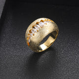 Bold Zirconia Heart Rings Women Engagement Party Jewelry