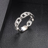 Heart Zirconia Rings Women Engagement Party Jewelry