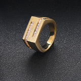 Bold Zirconia Heart Rings Women Engagement Party Jewelry