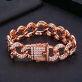 Zircon Elements Hemp Rope Crystal Bracelet Punk Hiphop Rock Jewelry