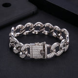Zircon Elements Hemp Rope Crystal Bracelet Punk Hiphop Rock Jewelry
