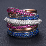 Famous Cross Geometry Cubic Zirconium Engagement Dubai Unisex Rings