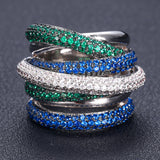 Famous Cross Geometry Cubic Zirconium Engagement Dubai Unisex Rings