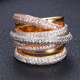 Famous Cross Geometry Cubic Zirconium Engagement Dubai Unisex Rings