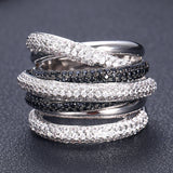Famous Cross Geometry Cubic Zirconium Engagement Dubai Unisex Rings