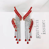 Daily Office Flower Tassel Earrings For Women Wedding