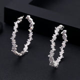 Jankelly 42mm CZ Women Wedding Earrings