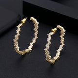 Jankelly 42mm CZ Women Wedding Earrings