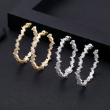 Jankelly 42mm CZ Women Wedding Earrings
