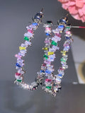 Jankelly 42mm CZ Women Wedding Earrings