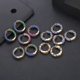 CZ Round Hoop Earrings Wedding Crystal CZ Party Jewellery